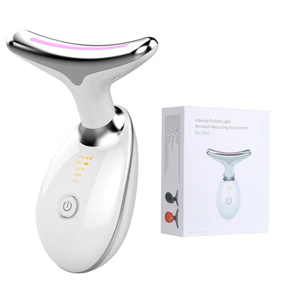 LED Face & Neck Massager 7 Colors – Skin Rejuvenation & Lifting Tool