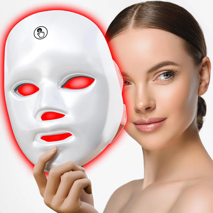 LED Facial Mask – 7 Color Light Therapy for Skin Rejuvenation & Anti-Aging