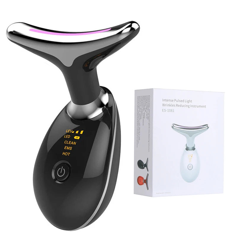 LED Face & Neck Massager 7 Colors – Skin Rejuvenation & Lifting Tool