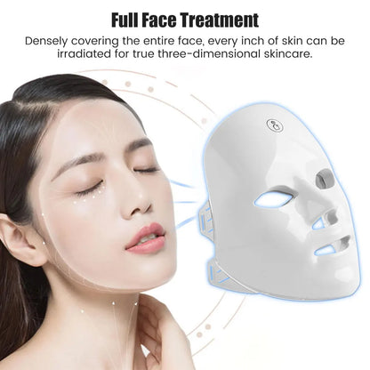 LED Facial Mask – 7 Color Light Therapy for Skin Rejuvenation & Anti-Aging