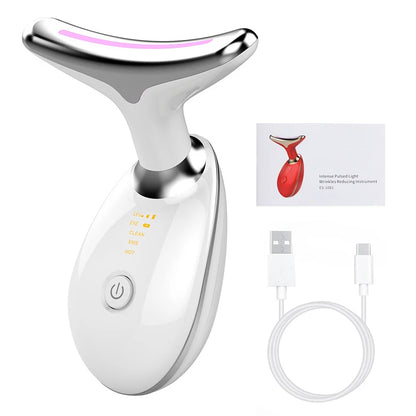 LED Face & Neck Massager 7 Colors – Skin Rejuvenation & Lifting Tool